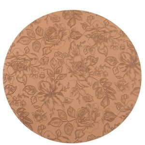 ❤️ 4 Pack Pioneer Woman Faux Leather  Floral Tan And Brown Placemat